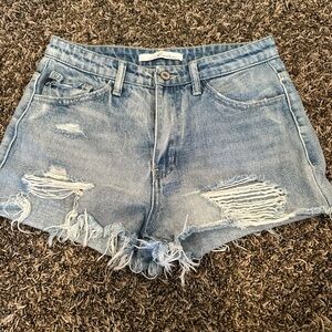 kancan Distressed Denim Shorts